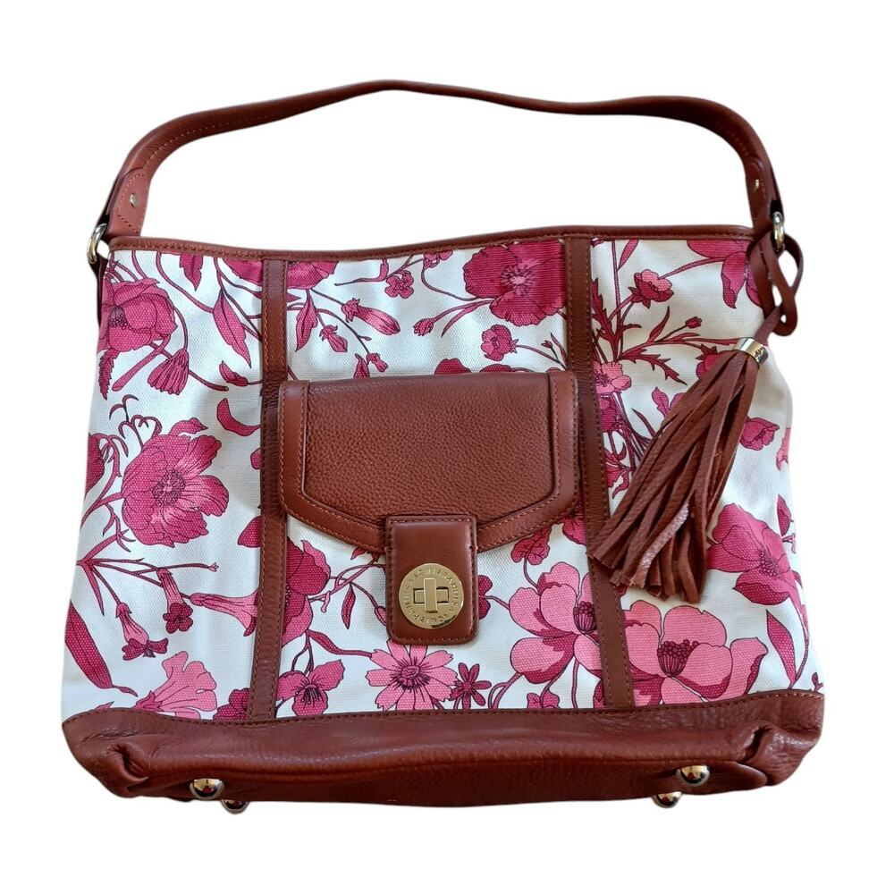 Isaac Mizrahi Pink Floral Shoulder Bag‎